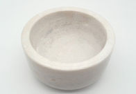 Runder weißer Marmorschüssel-Küchengeschirr-Geschenk-Dekor für Gewürz-Glas außerhalb Polier