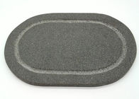 Basalt-Steak-Stein-Grill-Platten, ovale Steingrill-Heizplatten für das Kochen