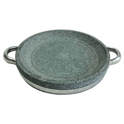 GRILLEN Sie Steingrill-Platten Granit-Durchmessers 24cm ringsum das Kochen des Topf-Graus